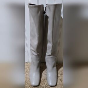 Franco Sarto Gray Real Leather Heeled Boots